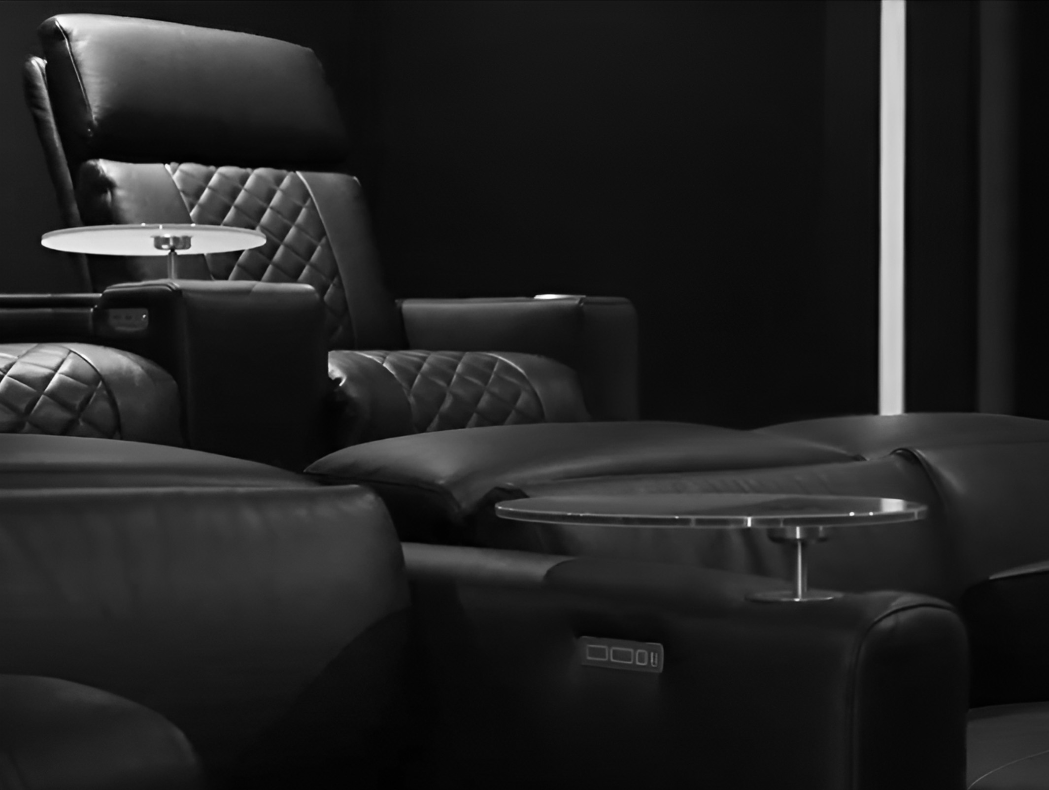 Black and White photo CinemaTech's Sevilla Theater Seat